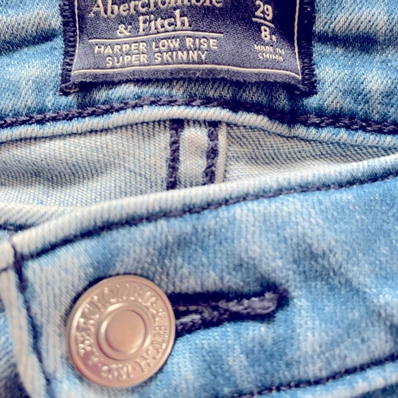 Abercrombie & Fitch Harper Low Rise Jeans Sz 29/8R - Picture 7 of 7